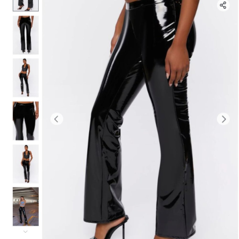 SOLD - LOW RISE LEATHER PANTS - Picture 3 of 4